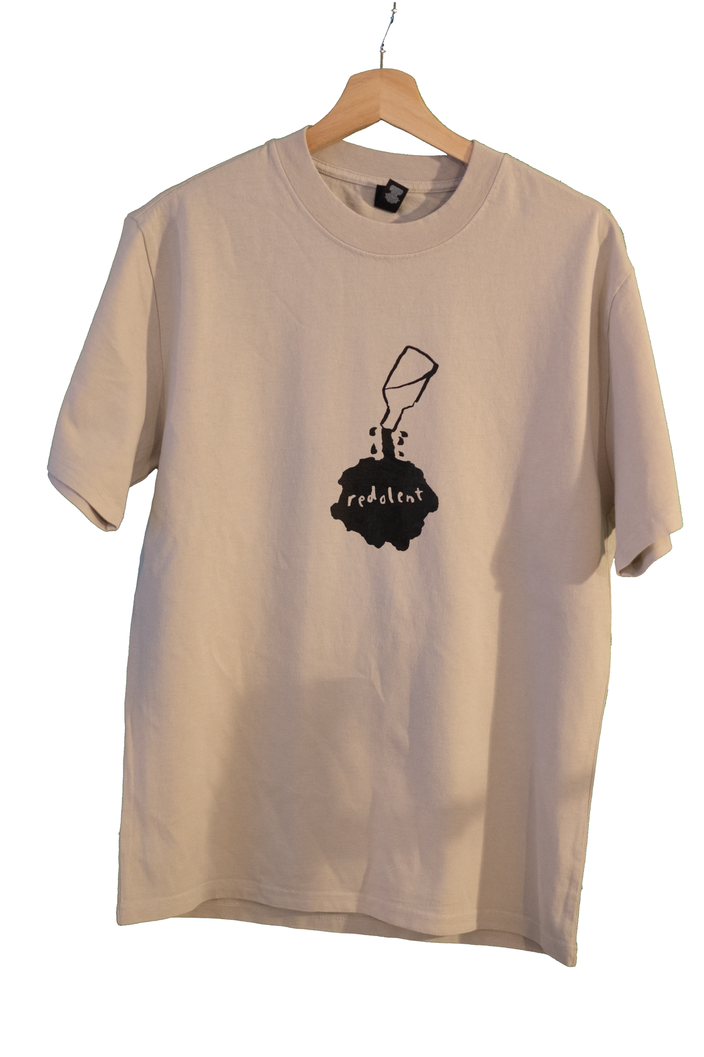redolent bottle oversized T-shirt - faded bone