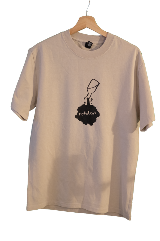 redolent bottle oversized T-shirt - faded bone