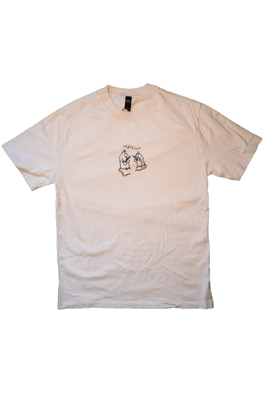 redolent rats oversized T-shirt - faded bone