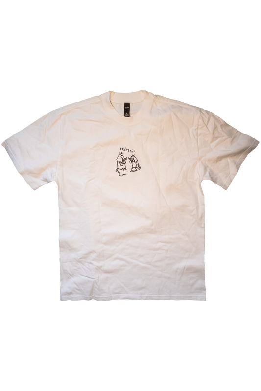 redolent rats oversized T-shirt - white